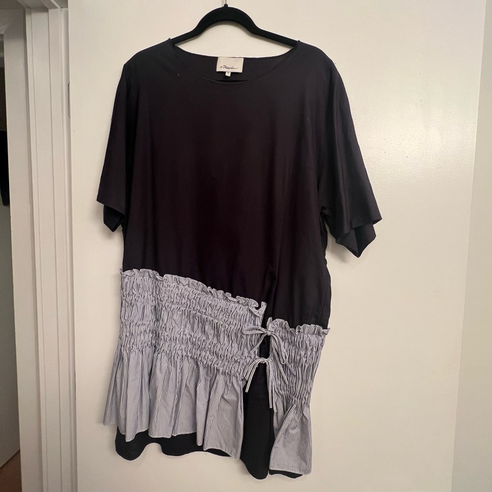 Phillip Lim Navy & Pinstripe Shirt Dress | Size 10